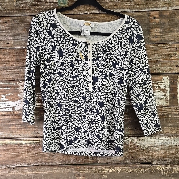 Talbots Blue and White Women's Top, Ladies Small P - Picture 1 of 4